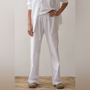 NWT DONNI. White Elastic Waist Trousers